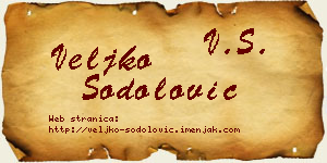 Veljko Šodolović vizit kartica